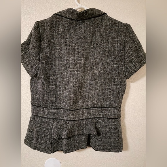 💜Charlotte Russe Women’s short-sleeve tweed black/white/gray colorway.Size:Large - Picture 2 of 7